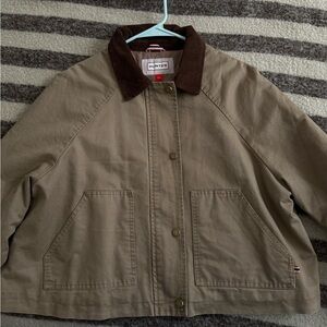 Hunter Tan Jacket with Brown Corduroy Collar